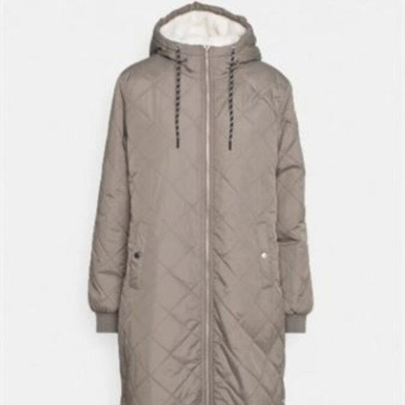 Only Gray Quilted Long Jacket - Picture 5 of 11